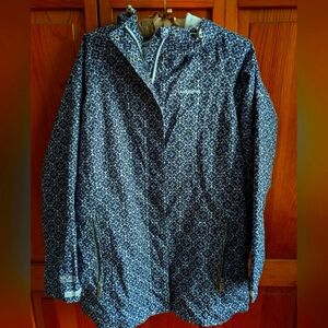 Craghopper Aquadry Rain Coat With Hood Purple Mandala Sz Small